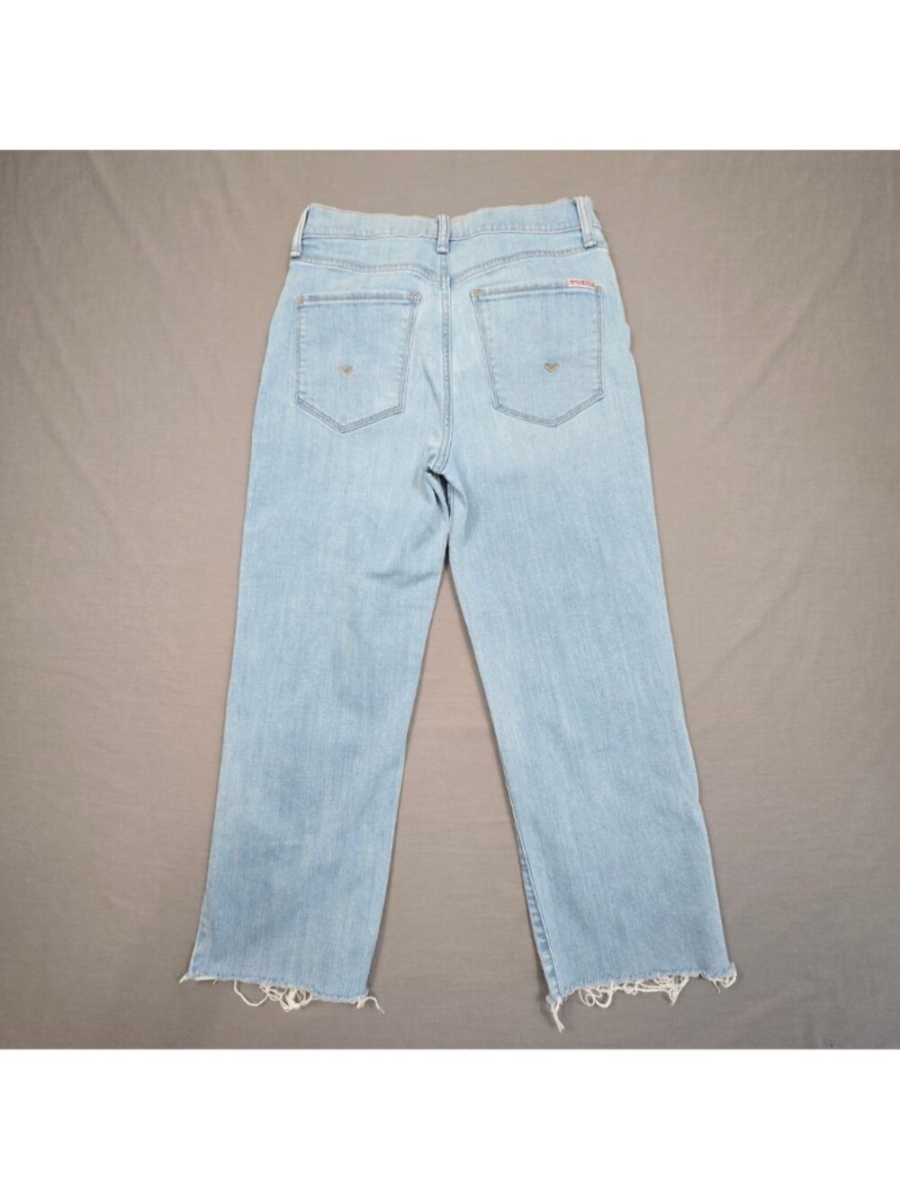Hudson NOA Size 27 Distressed Light Wash Denim Jeans High Rise Straight Crop - Picture 5 of 7